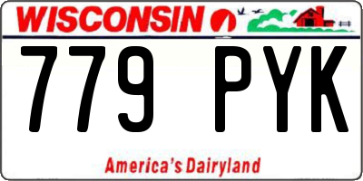 WI license plate 779PYK