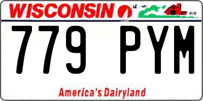 WI license plate 779PYM