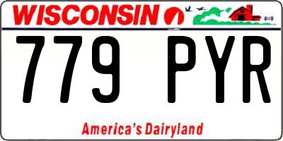 WI license plate 779PYR