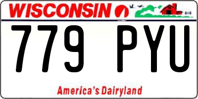 WI license plate 779PYU