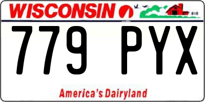 WI license plate 779PYX