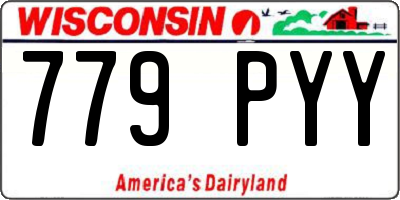 WI license plate 779PYY