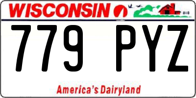 WI license plate 779PYZ