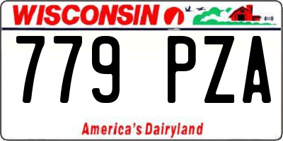 WI license plate 779PZA