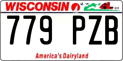 WI license plate 779PZB