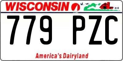 WI license plate 779PZC