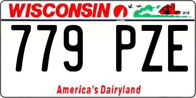 WI license plate 779PZE