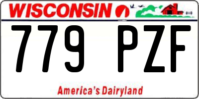 WI license plate 779PZF