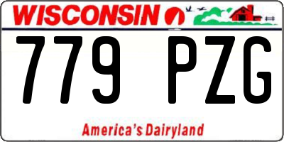 WI license plate 779PZG