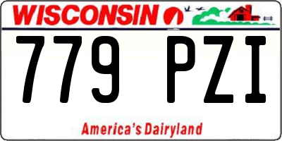 WI license plate 779PZI