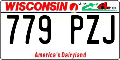 WI license plate 779PZJ