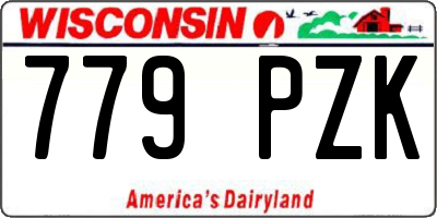 WI license plate 779PZK
