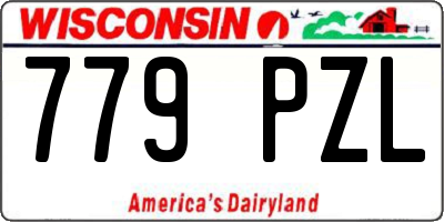 WI license plate 779PZL