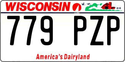WI license plate 779PZP