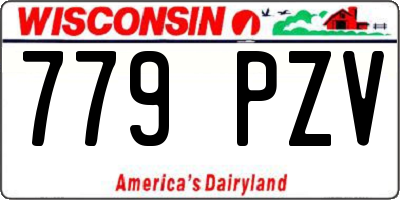 WI license plate 779PZV