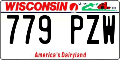 WI license plate 779PZW