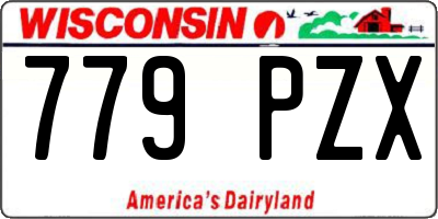 WI license plate 779PZX