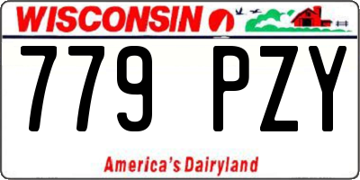 WI license plate 779PZY