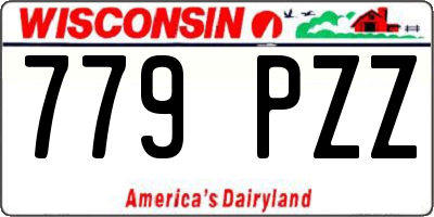 WI license plate 779PZZ