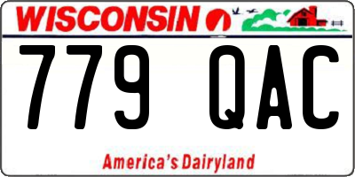 WI license plate 779QAC