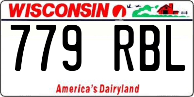 WI license plate 779RBL