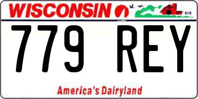 WI license plate 779REY