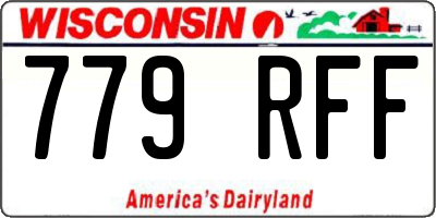 WI license plate 779RFF