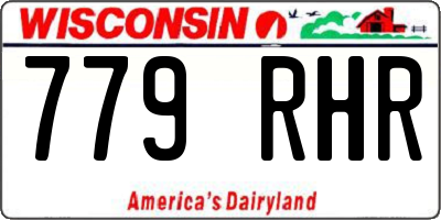 WI license plate 779RHR