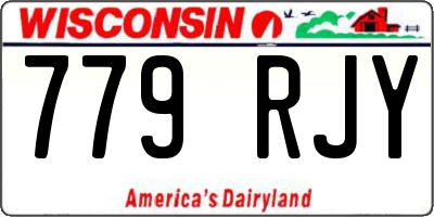WI license plate 779RJY