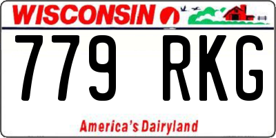WI license plate 779RKG