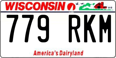 WI license plate 779RKM