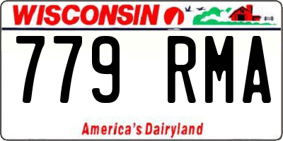 WI license plate 779RMA