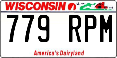WI license plate 779RPM