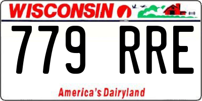 WI license plate 779RRE