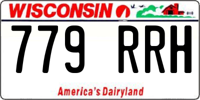 WI license plate 779RRH
