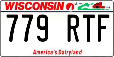 WI license plate 779RTF