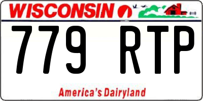 WI license plate 779RTP