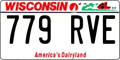 WI license plate 779RVE