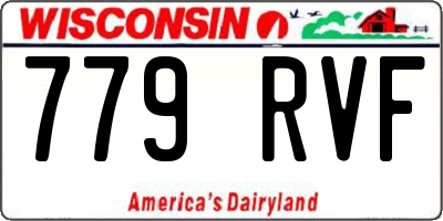 WI license plate 779RVF