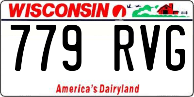 WI license plate 779RVG