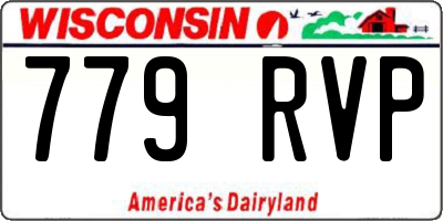 WI license plate 779RVP