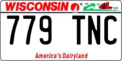 WI license plate 779TNC