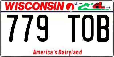 WI license plate 779TOB