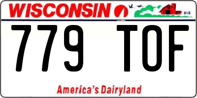 WI license plate 779TOF