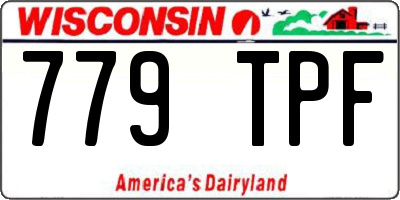 WI license plate 779TPF