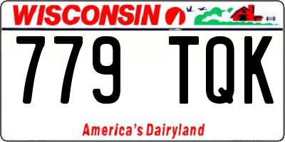 WI license plate 779TQK