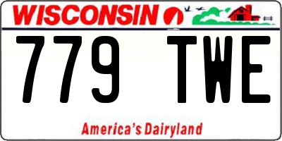 WI license plate 779TWE