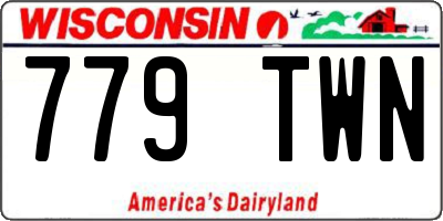 WI license plate 779TWN