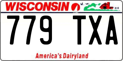 WI license plate 779TXA