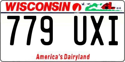 WI license plate 779UXI